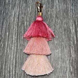 Pink Tassel Keychain